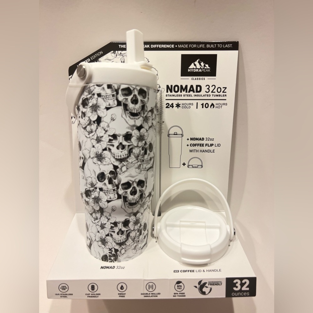Limited Edition Hydrapeak 32oz Nomad Skull cup tumbler (Stanley insp.)